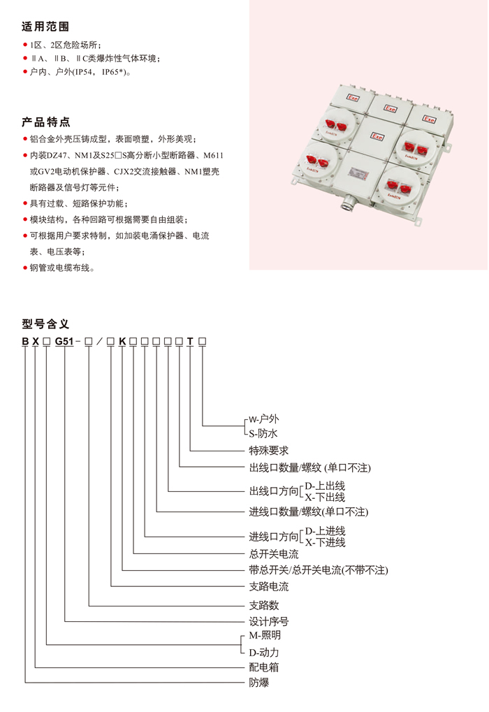 BXM(D)G51系列防爆照明(动力)配电箱