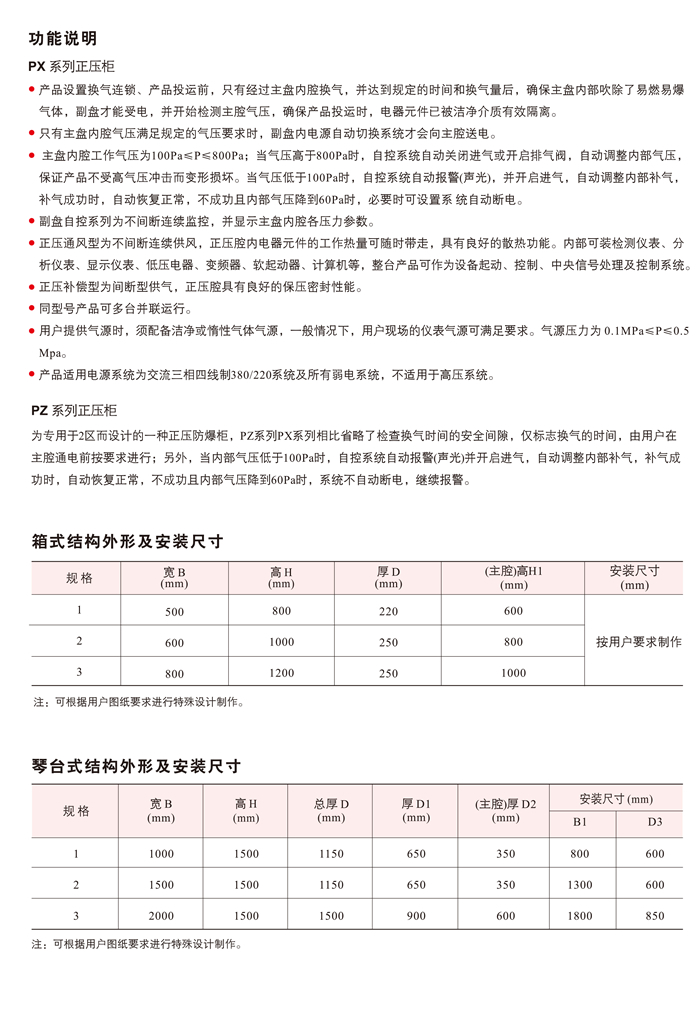 PXK系列正压防爆配电柜