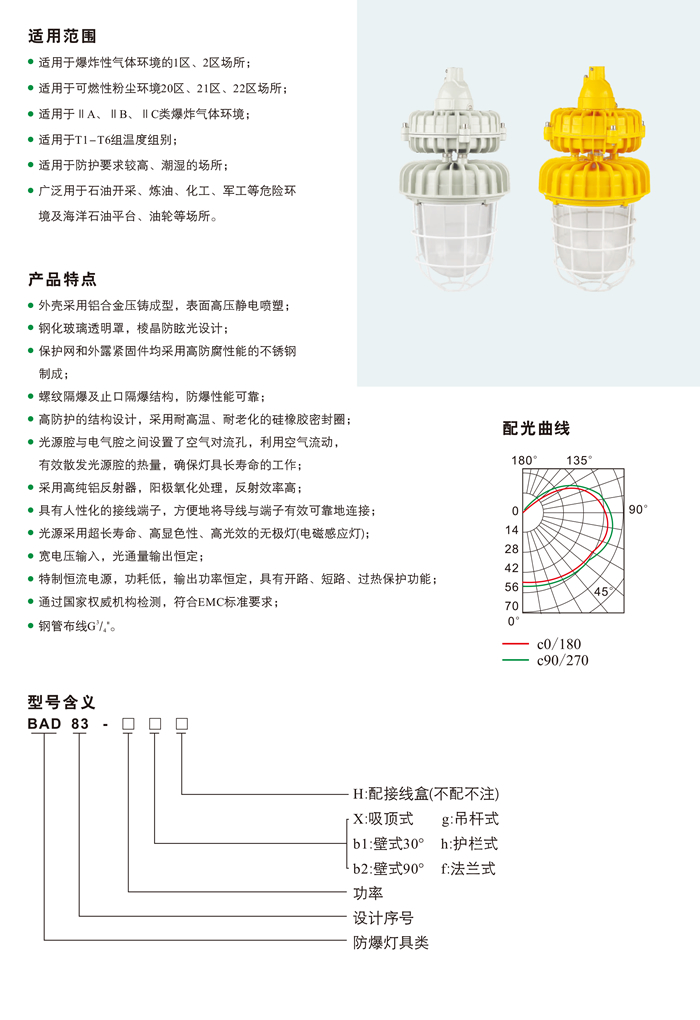 BAD83系列防爆高效节能无级灯
