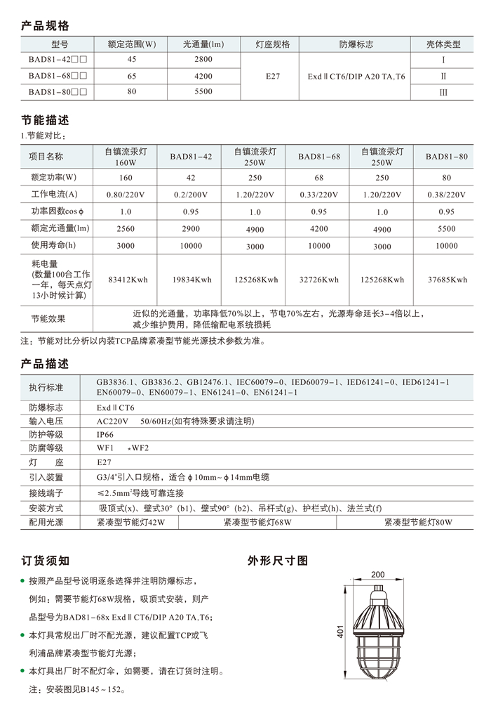 BAD81系列防爆紧凑型节能灯