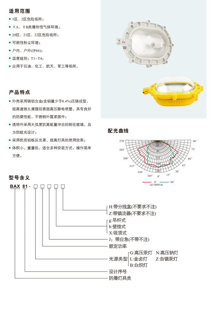 BAX81内场防爆工作灯