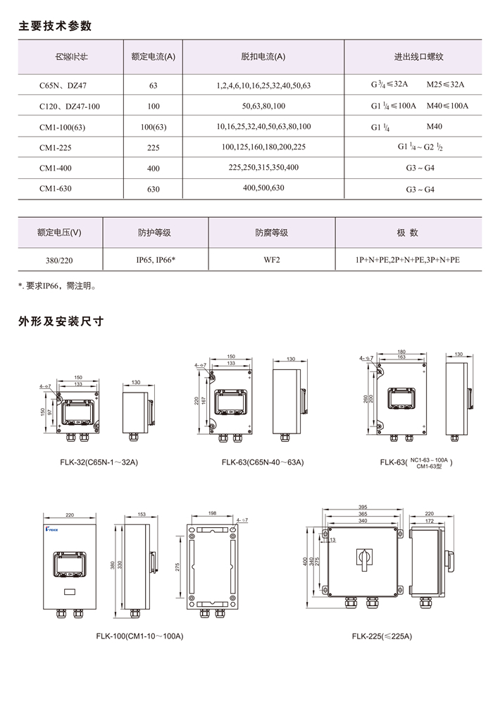 FLK系列防水防尘防腐断路器