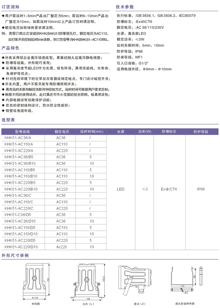 KHK(BAK)51系列防爆LED视孔灯